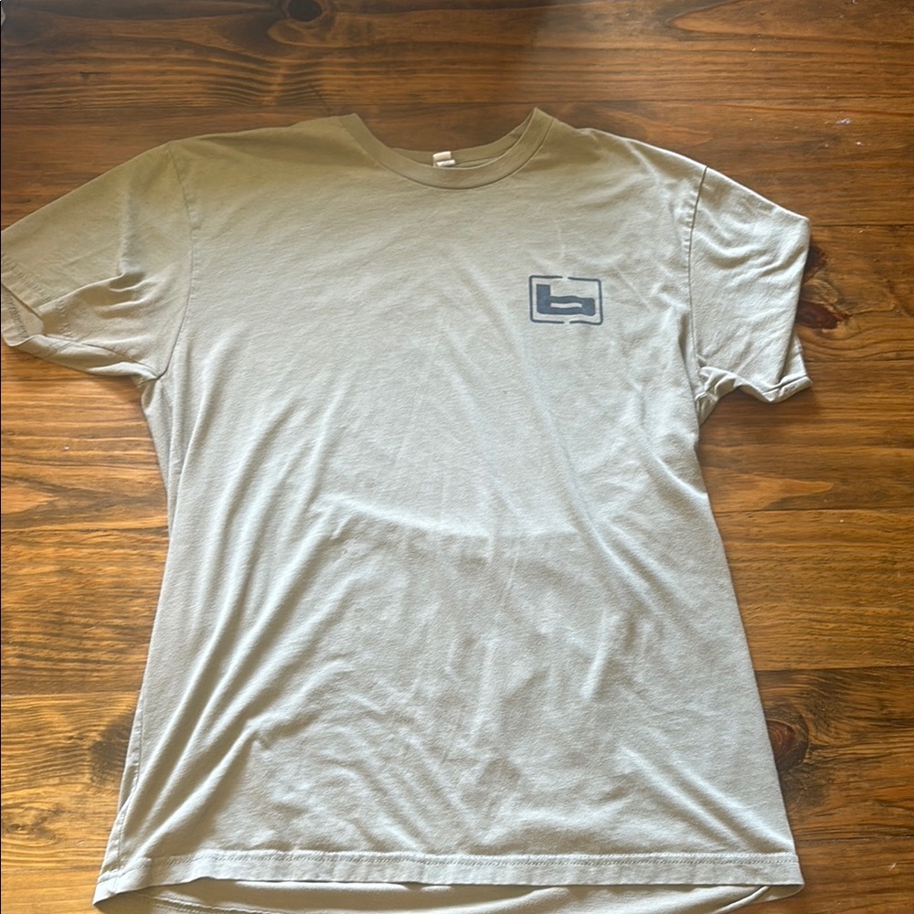 Men's Casual Tan T-Shirt with Chest Logo